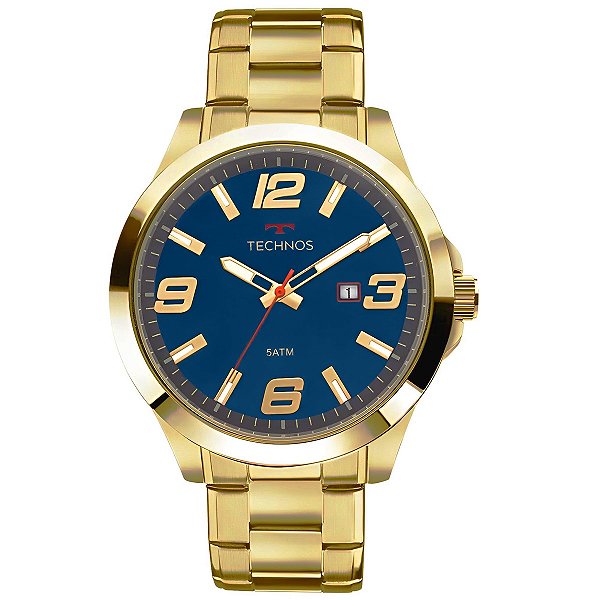Relógio de Pulso Masculino Technos Analógico Dourado 2115MPIS/4A