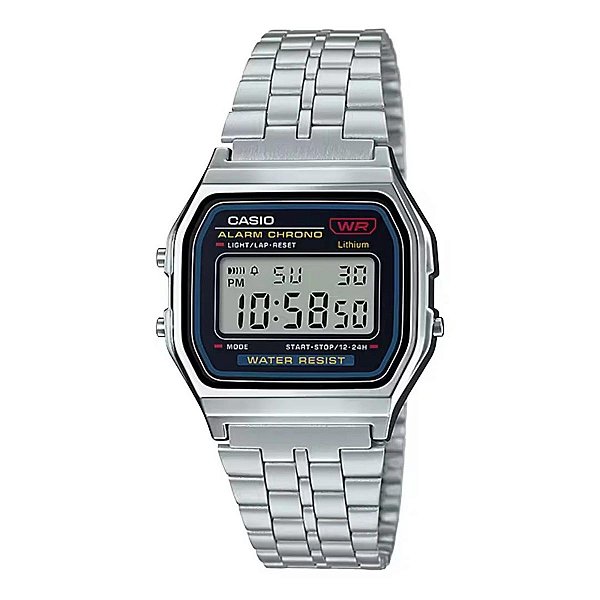 Relógio de Pulso Unissex Prata Casio Vintage Digital A159WA-N1DF