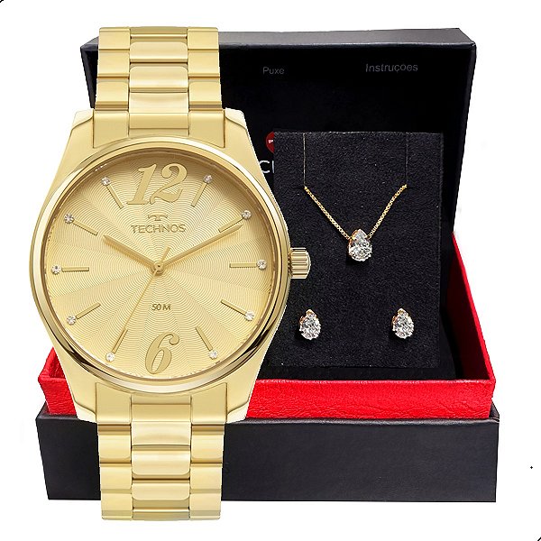 Relógio de Pulso Feminino Technos Trend Dourado 2035MWT/1X