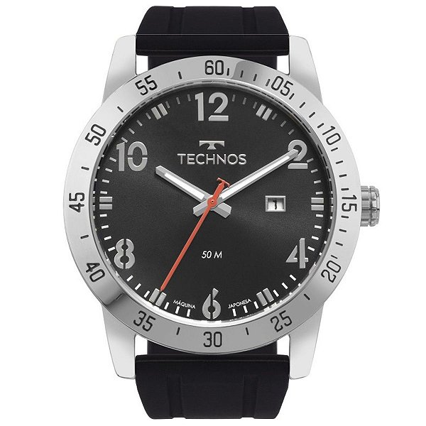 Relógio de Pulso Masculino Technos Analógico Silicone Militar 2115NAS/2P Calendário