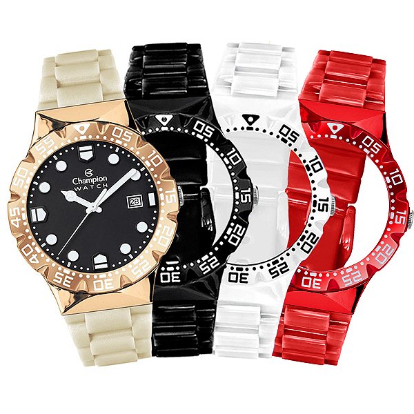 Relógio Champion Troca Pulseiras CP31901H Prova D'Água 100m