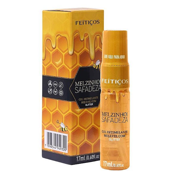 Gel excitante Beijável Melzinho com Safadeza Sabor Mel - 17ml