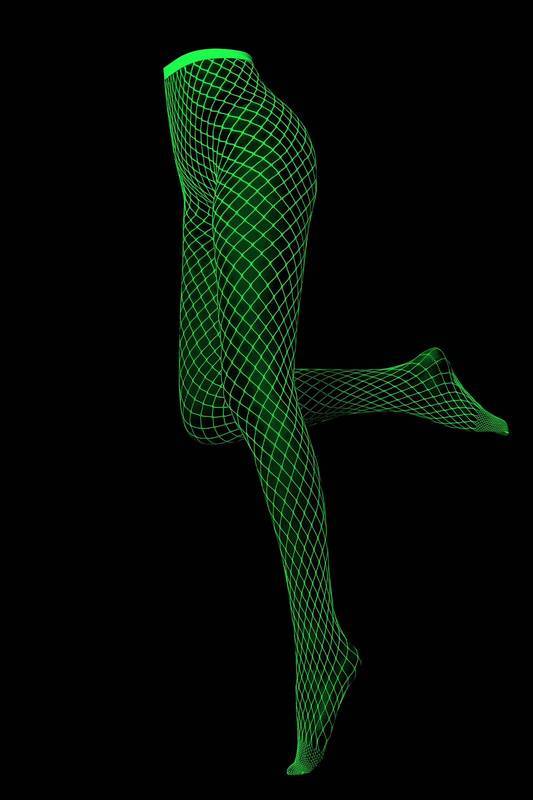 Meia Calça Neon Angel - brilha no escuro