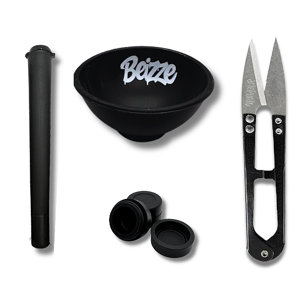 Kit 4 Completo Tabacaria Cuia Slick Tubete e Tesoura