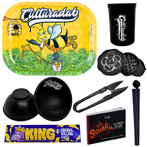 Kit Tabacaria Completo Cultura Dab Beizze 8 itens