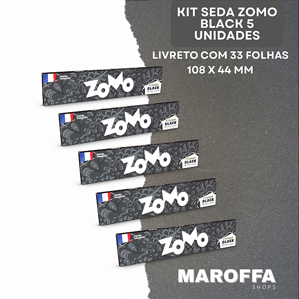 Seda Zomo Perfect Black Ultrafina 33 folhas (5 Unidades)