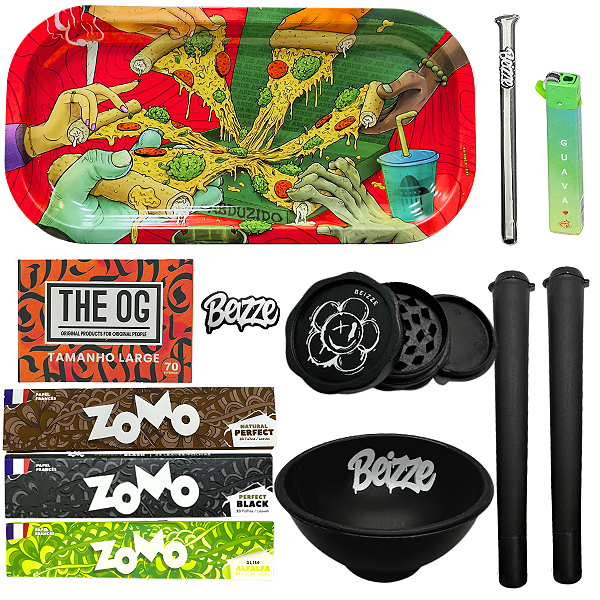 Kit Tabacaria Fumo Bandeja Dichavadr Piteira Vidro Moco Cuia