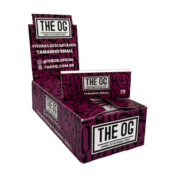 Piteira de Papel The OG Small Caixa com 25 Blocos | 70 Piteiras por Livretos