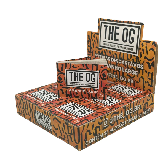 Piteira de Papel The OG Large Caixa com 24 Blocos | 70 Piteiras por Livreto