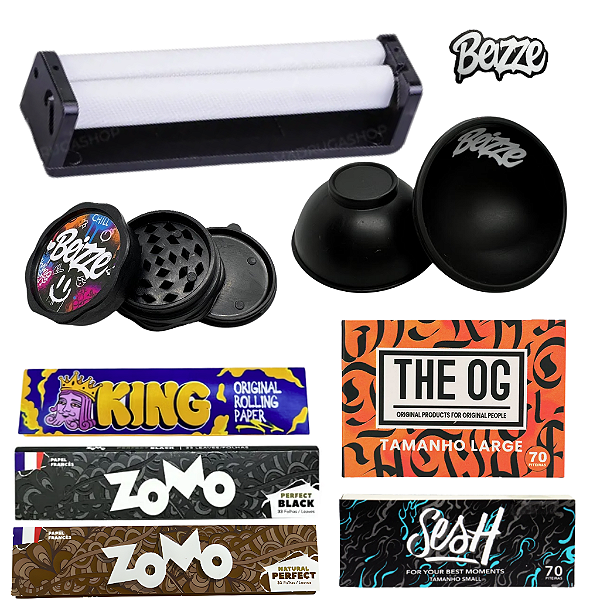 Kit Bolador Sedas Cuia Dichavador Piteira de Papel