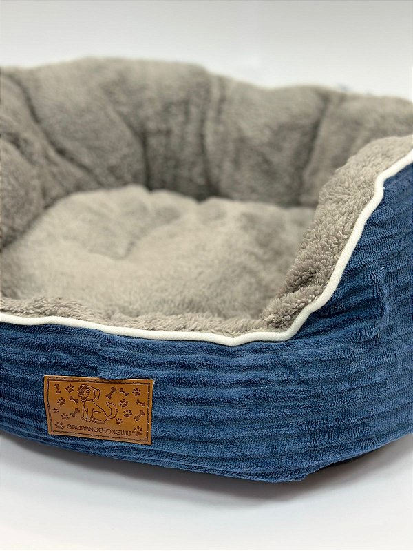 Cama para Pet Cão ou Gato 63x60x15cm (M) - Azul Marinho