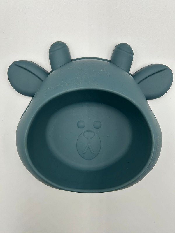 Comedouro/Bebedouro para Pet Cão ou Gato | Cor Azul Escuro | 18,8x18x6,5cm | 100% Plástico