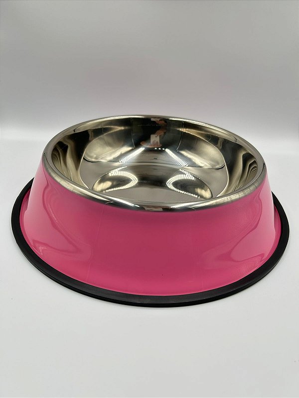 Comedouro/Bebedouro para Pet Cão ou Gato | Rosa  | 30cm