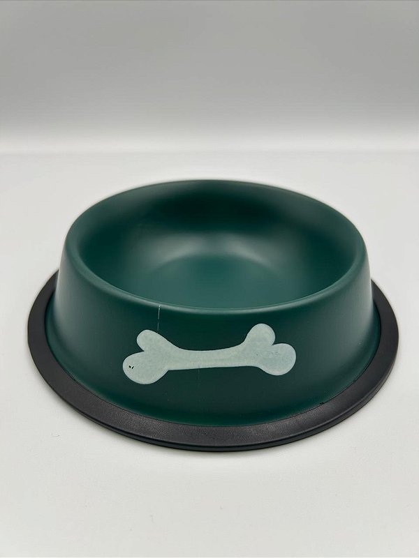 Comedouro/Bebedouro para Pet Cão ou Gato | Verde | 16cm
