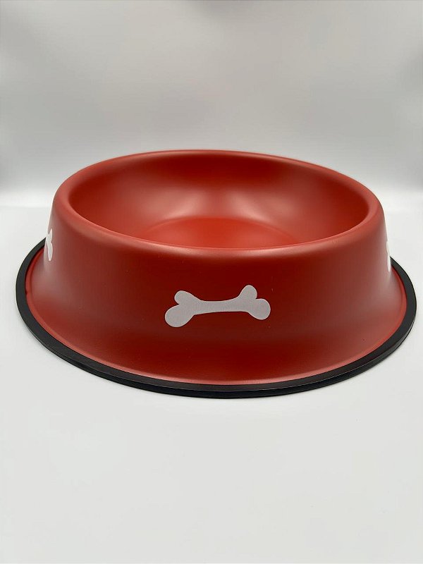 Comedouro/Bebedouro para Pet Cão ou Gato | Vermelho | 34cm