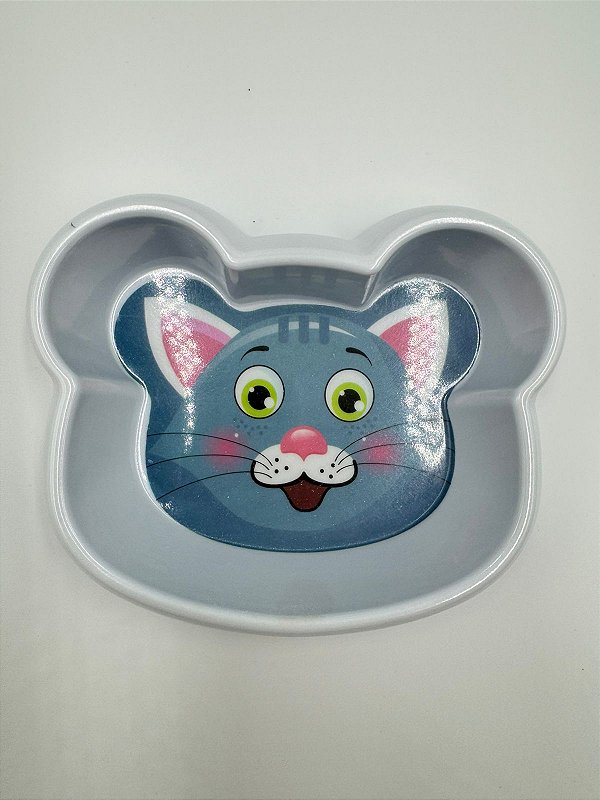 Comedouro/Bebedouro para Pet Cão ou Gato 12,5x16x3,5cm (P) - Gatinho