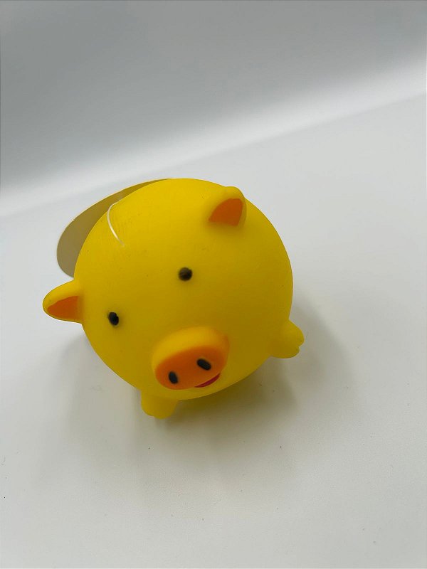 Brinquedo Para Pet Cão | Mordedor Silicone | Porquinho Amarelo