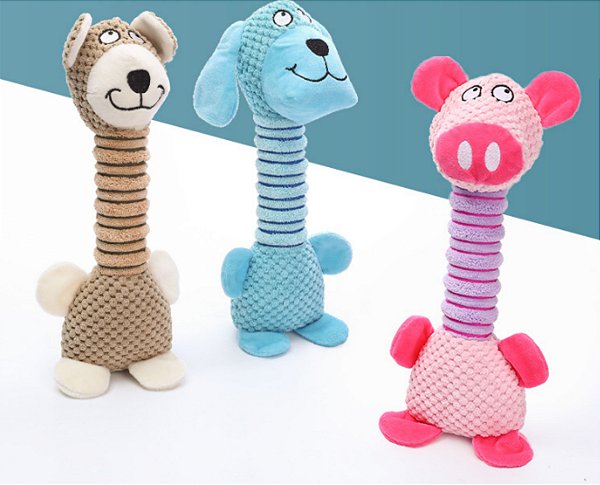 Brinquedo para Pet Cão | Poliéster | Pelúcia Pescoçudo Azul