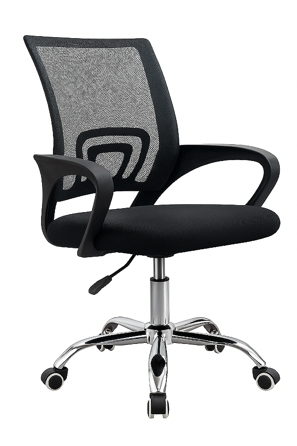 Cadeira Para Escritório Com Rodízios | Preta