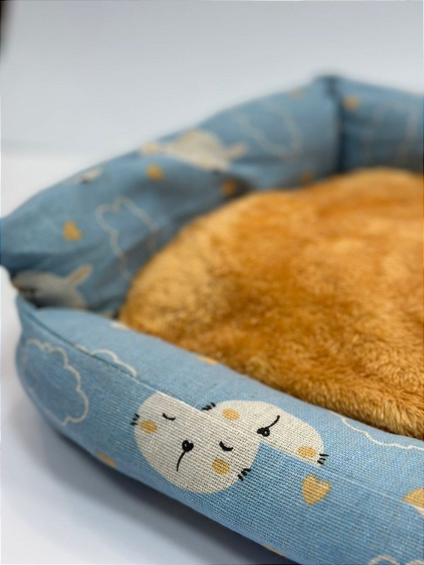 Cama para Pet Cão ou Gato 62x48x15cm (G) - Estampa Coelhos
