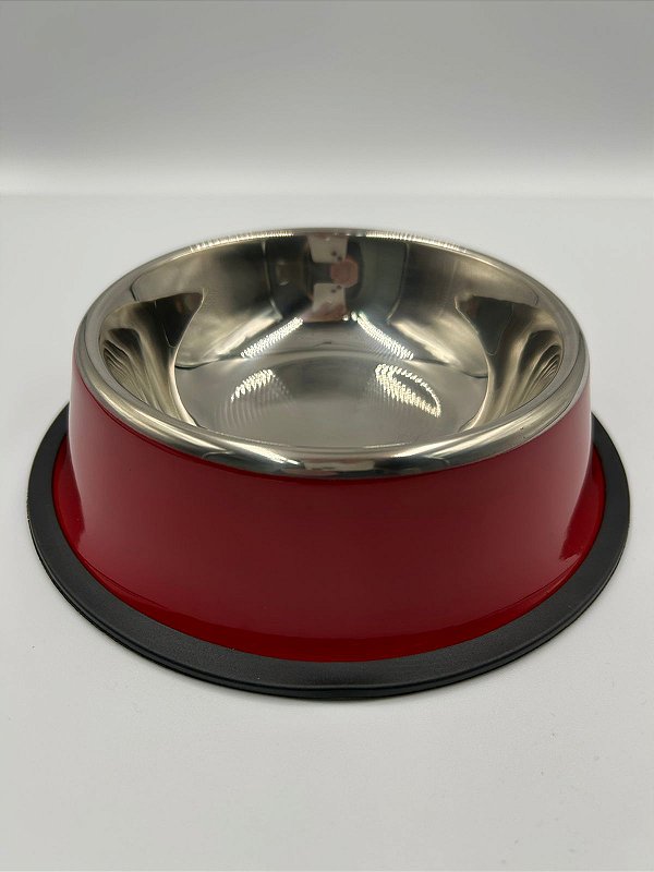 Comedouro/Bebedouro para Pet Cão ou Gato | Vermelho | 30cm