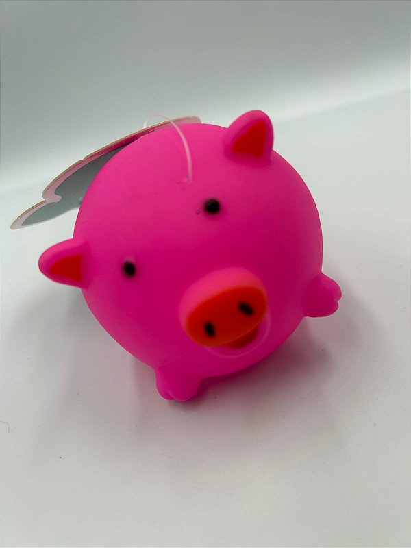 Brinquedo Para Pet Cão | Mordedor Silicone | Porquinho Rosa