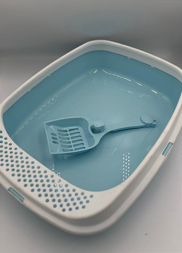 Caixa De Areia Para Gato Aberta P Diversas Cores + Pá