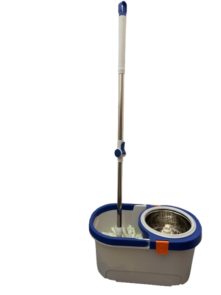 Mop Giratório com Balde e Centrífuga Inox 360° Esfregão Limpeza Fácil