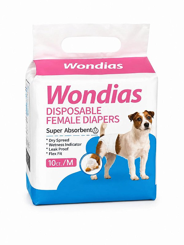 Fralda Descartável Pet Cães e Gatos Fêmea e Macho P/M/G Alta Absorção