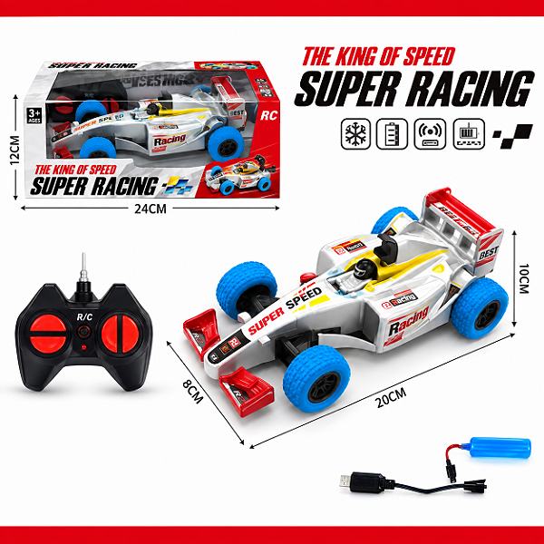 Carrinho de Controle Remoto Super Racing - Azul