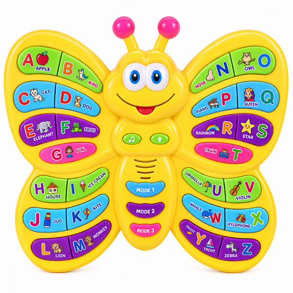 Brinquedo Borboleta Educativa Som Alfabeto Soletração Inglês