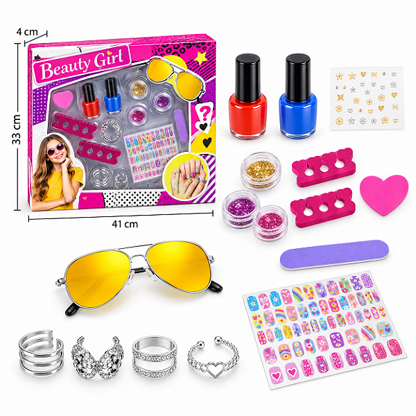 Kit de Beleza/Manicure Infantil c/ Acessórios