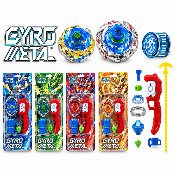 Pião de Batalha Gyro Metal c/ Lançador Sortidos