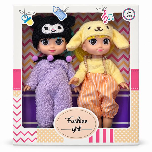 Kit com 2 Bonecas Fashion Fantasiadas – Modelos Sortidos