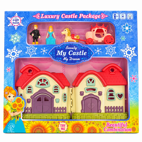 Casinha de Bonecas Infantil com Personagens e Acessórios