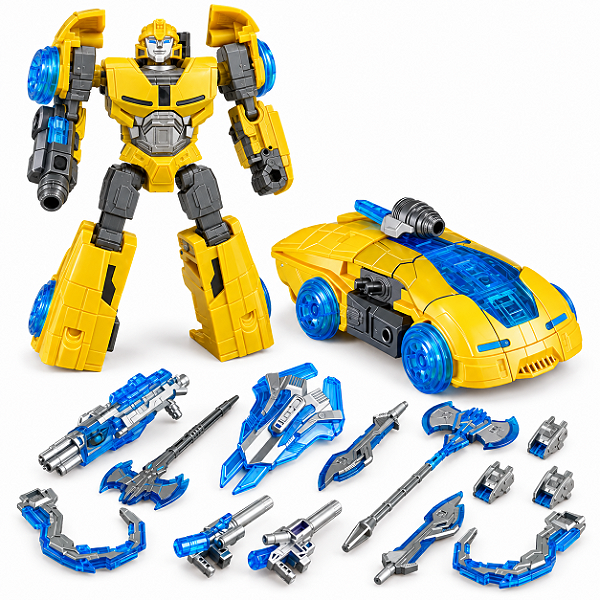 Robô Transformável em Carro 19cm com 14 Acessórios
