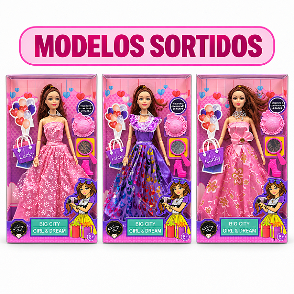 Boneca Big City Girl com Acessórios Modelos Sortidos