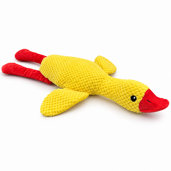 Brinquedo Pato de Pelúcia para Pet com Pernas Longas e Som - 51cm