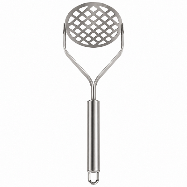 Amassador de Batatas em Aço Inox 26cm com Cabo e Argola