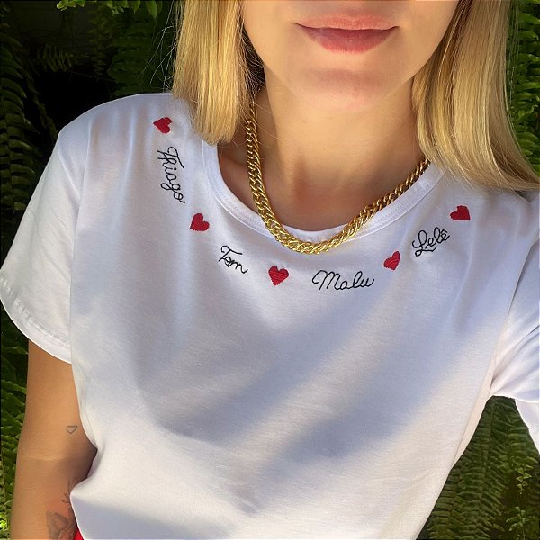 Camiseta Personalizada Nomes