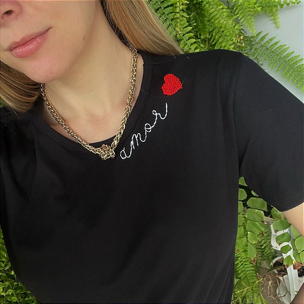 Camiseta Amor - Preta