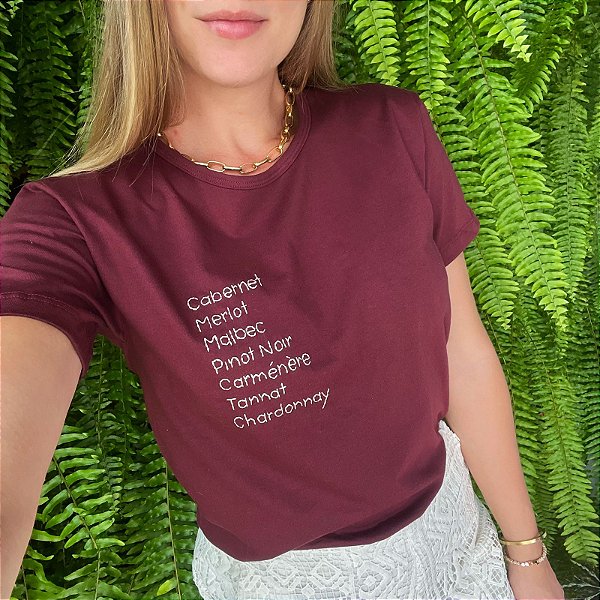 Camiseta Vinho Bordô
