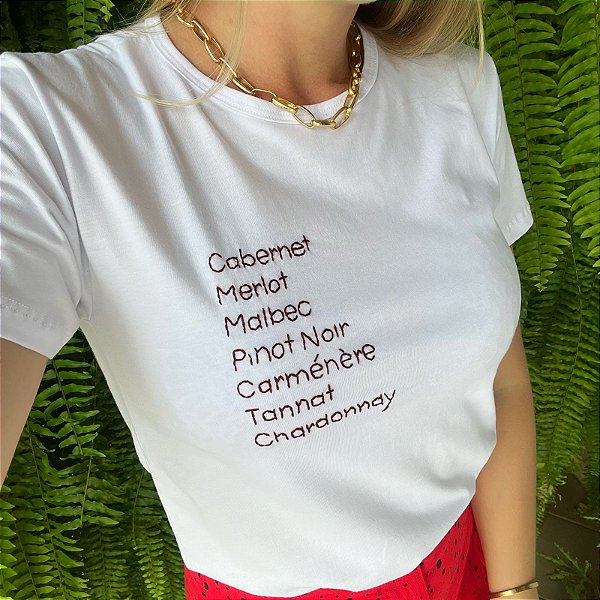 Camiseta Vinho Branca