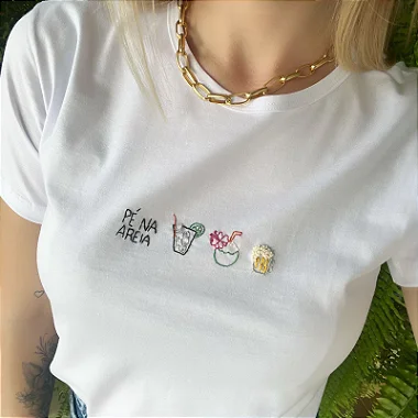Camiseta Pé na Areia - Pronta entrega - G1