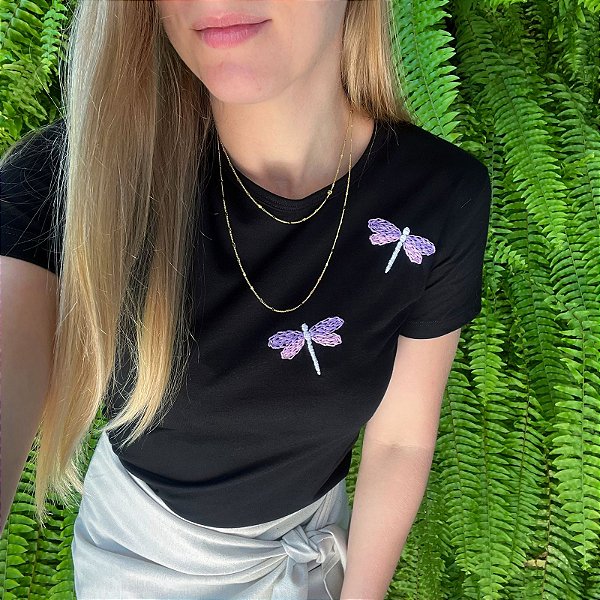 Camiseta Libélula Lilás