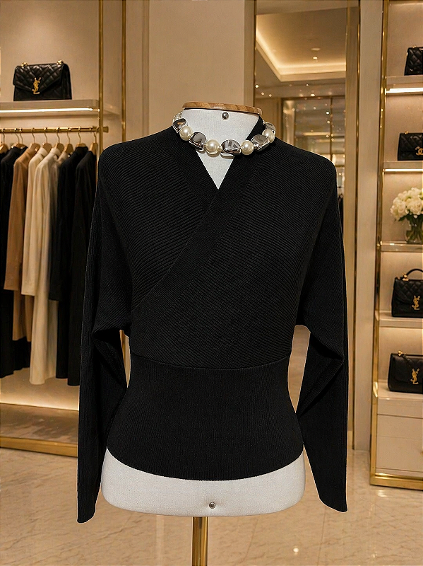 Blusa de Modal Transpassada Elegance