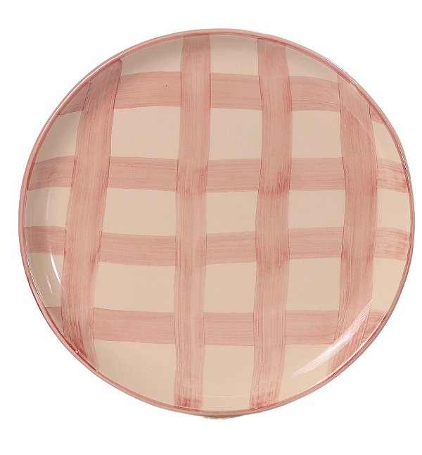 Prato sobremesa rosa