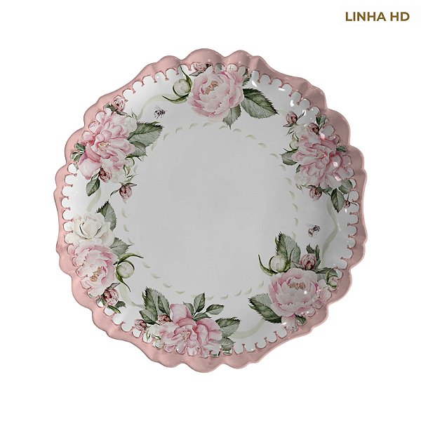 Prato Raso Classic Peony – Estampa Borda (1 unidade)