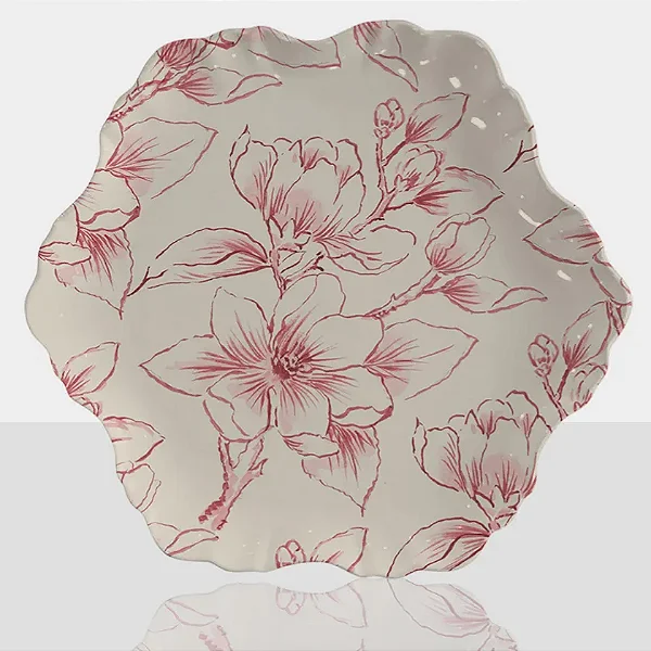 PRATO SOBREMESA SOFT BLOOM FLOR ROSA