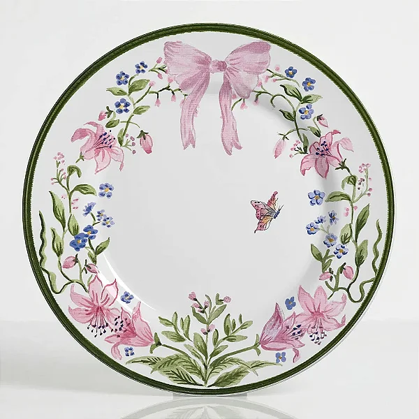 Prato sobremesa Coleção Belle Floral – 6 Unidades